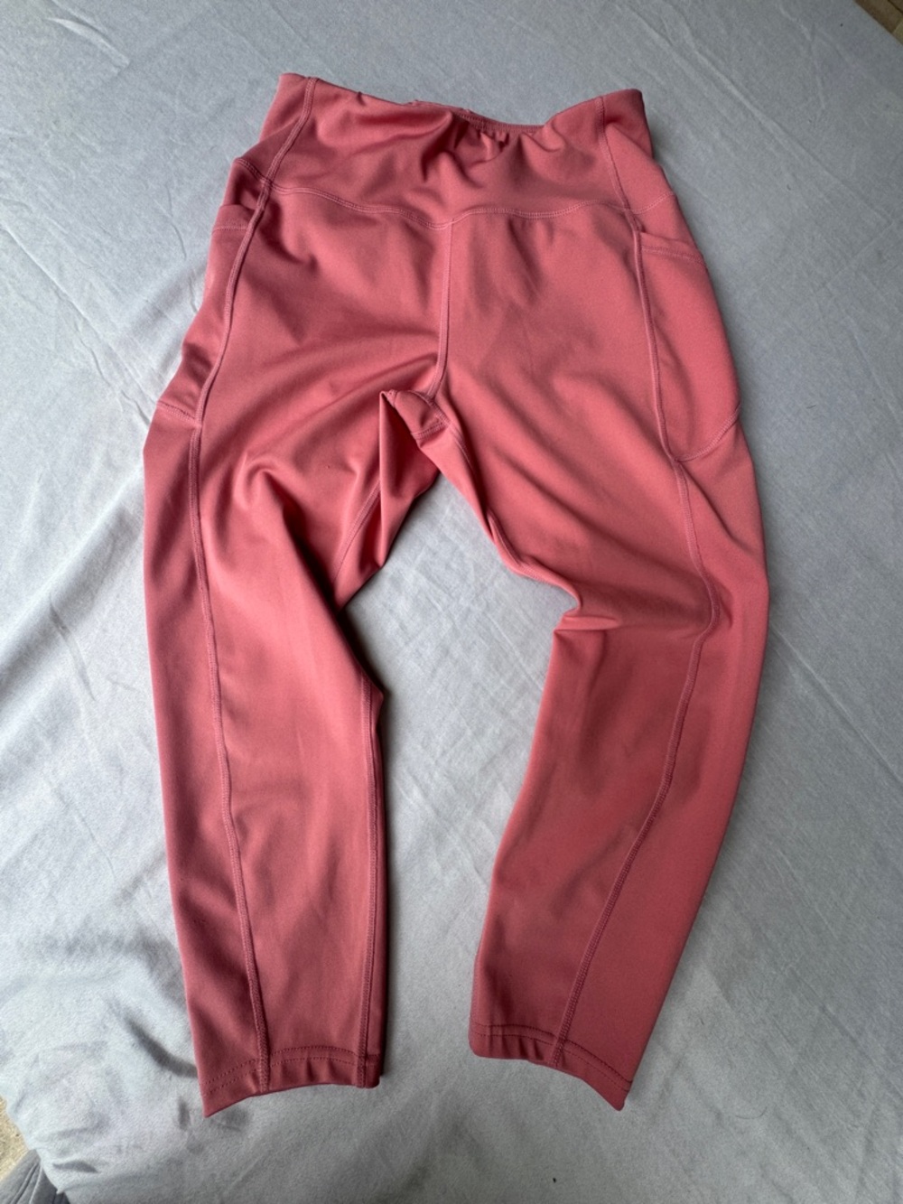 Yoga/ outdoors running High-Rise Coral Pink Performance Leggings